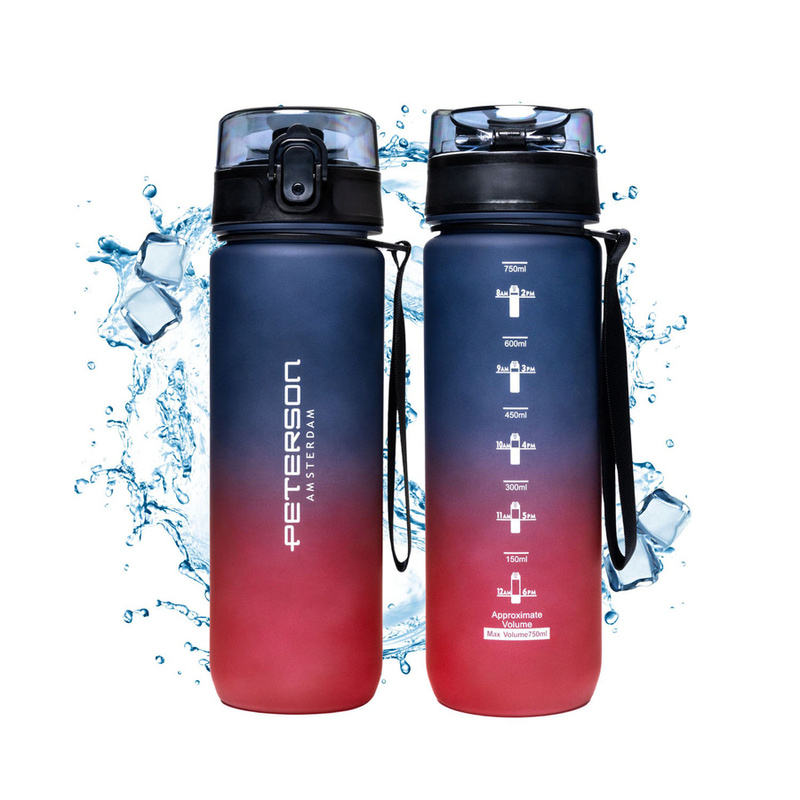 Czerwono-fioletowy, tritanowy bidon na wodę wolny od BPA - Peterson