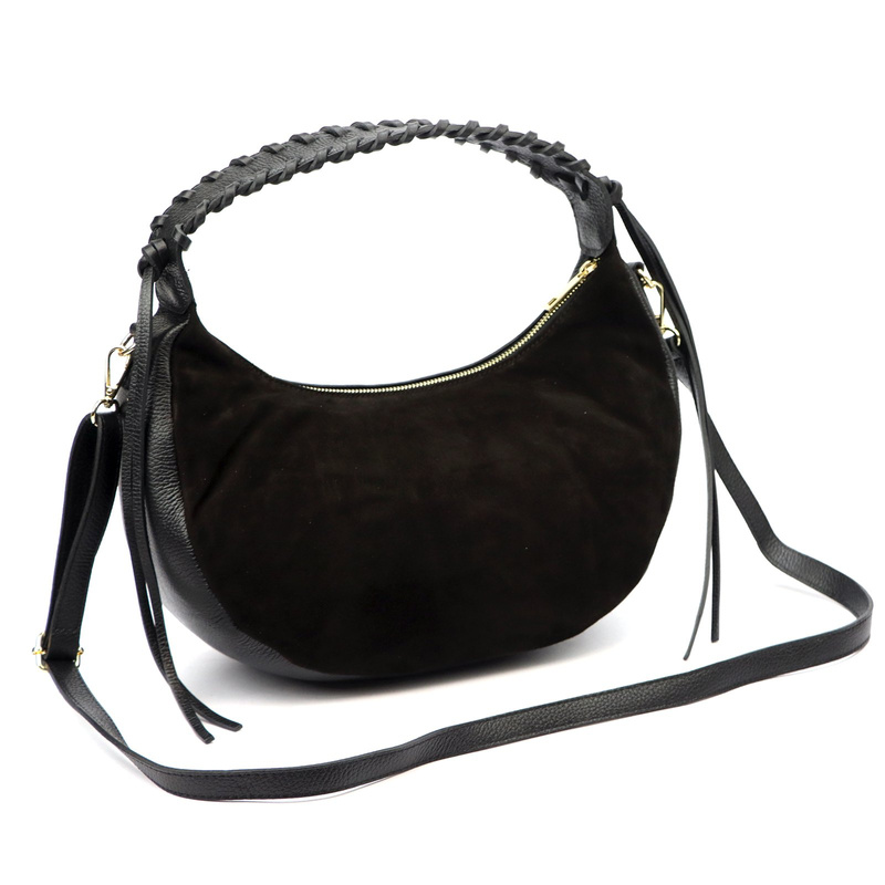 Vera Pelle damska listonoszka torebka na ramię skóra naturalna kieszenie