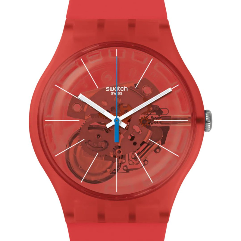 Zegarek SWATCH SUOO105. Kwarcowy, Kolor czerwony. Mężczyzna.