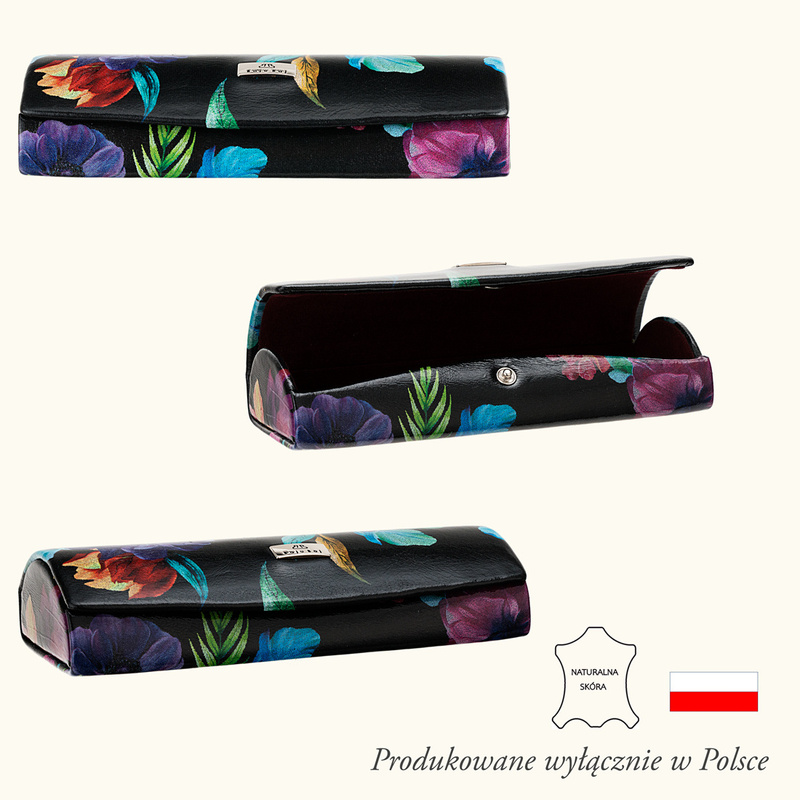 Kolorowe etui na okulary BajuBaj z naturalnej skóry E107s129
