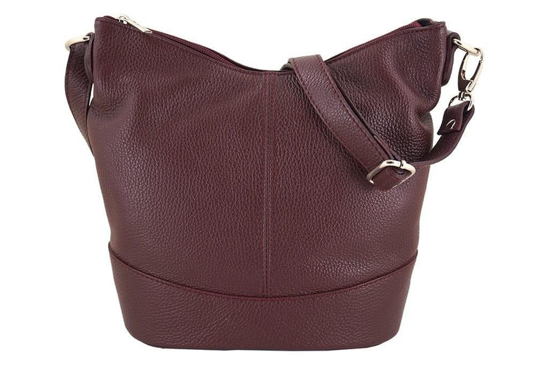 Modna torebka włoska skórzana - Brązowa jasna