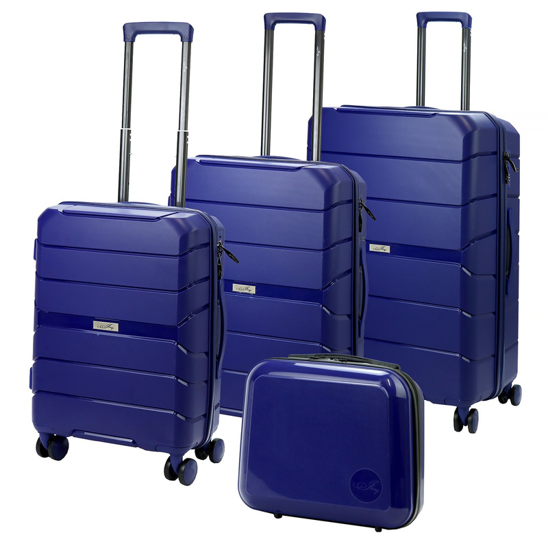 Jony zestaw trzech walizek podróżnych na kółkach z kosmetyczką ABS