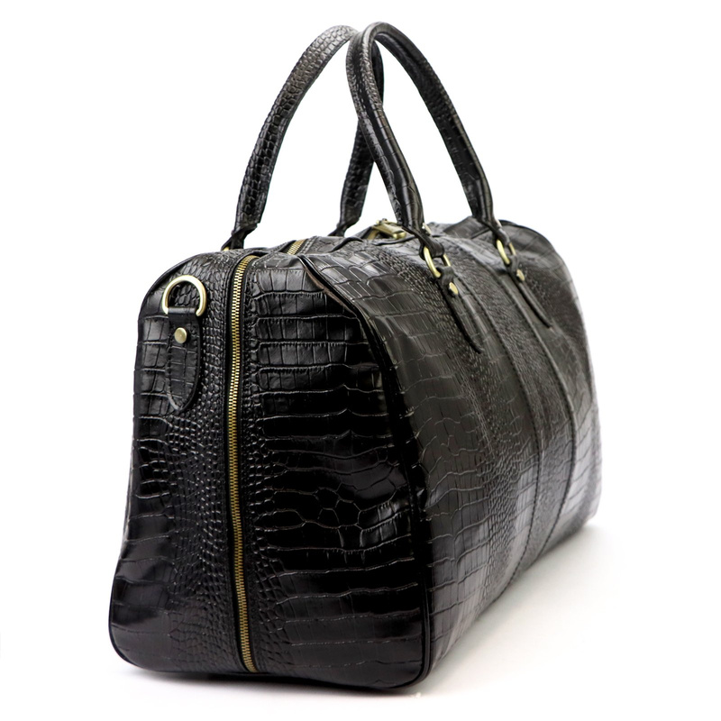 Gregorio Podróżna duża torba skórzana weekendowa dopinany pasek kieszenie