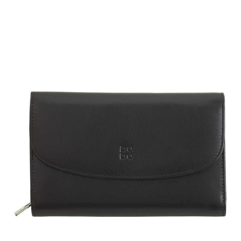 Damski portfel skórzany portmonetka zapinana DUDU