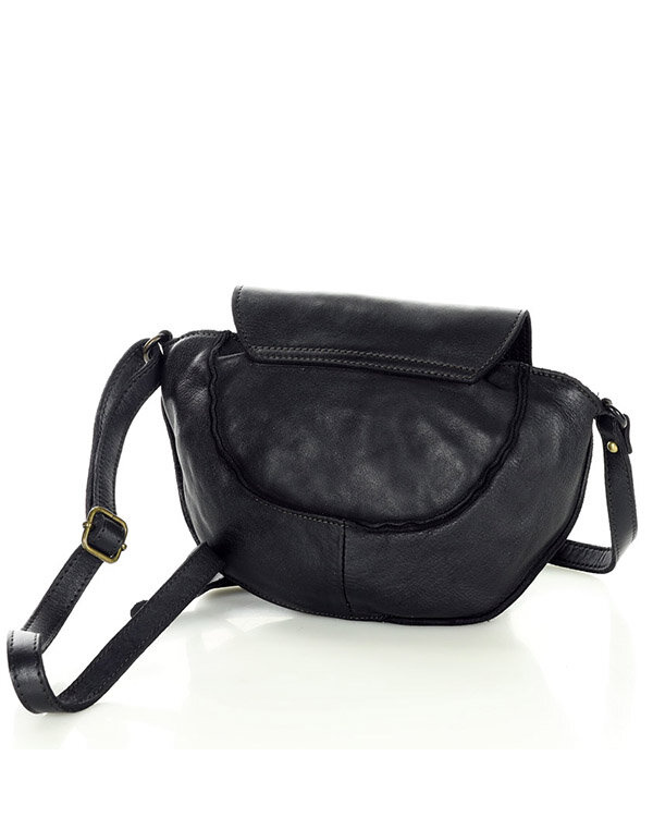 Marco Mazzini Torebka listonoszka skórzana saddle bag czarny