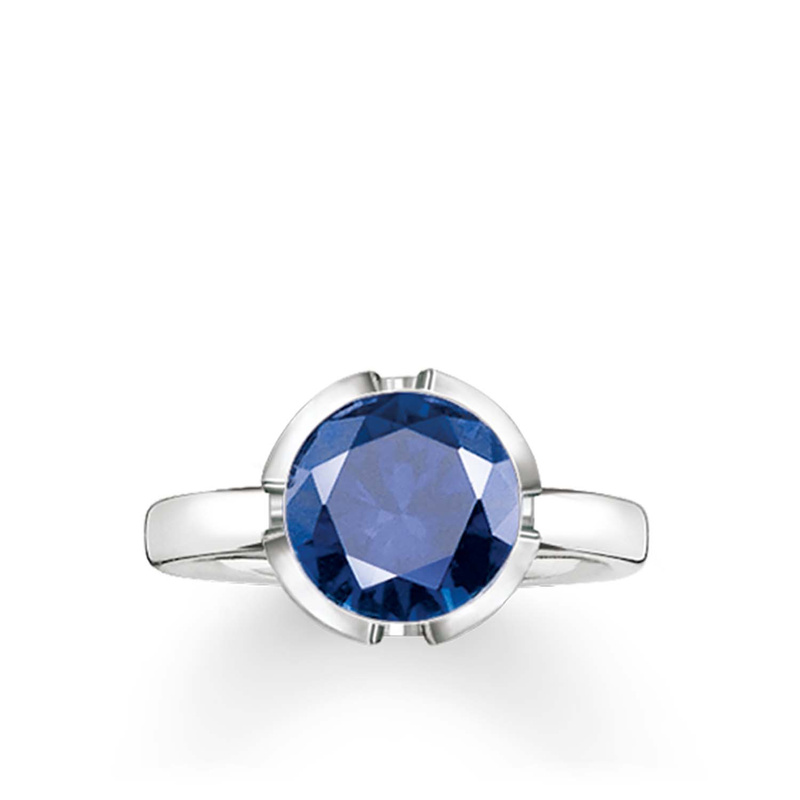 Biżuteria THOMAS SABO 036-048-32-52. Pierścionek, Kolor niebieski srebrny. Kobieta.