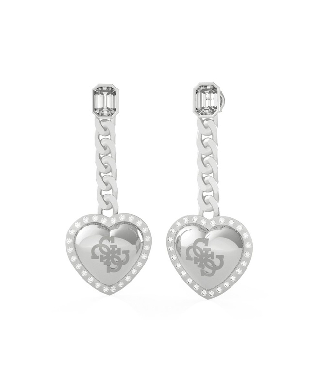 Biżuteria GUESS JUBE01071JWRH. Kolczyki, Kolor srebrny. Kobieta.