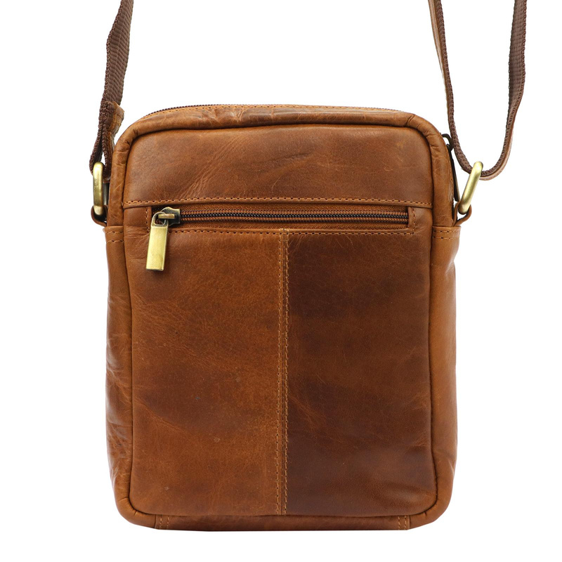 Nordee męska saszetka skóra naturalna torba na ramię z kieszeniami