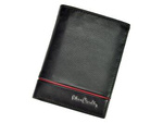 Pierre Cardin duży męski portfel skóra naturalna pionowy składany z RFID