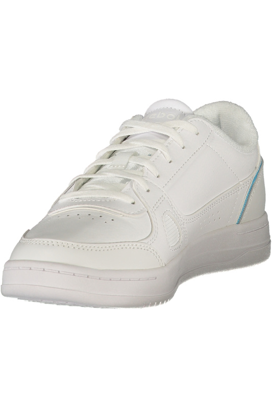 Białe sneakersy damskie REEBOK 100271603COURTLXS – błękitne detale