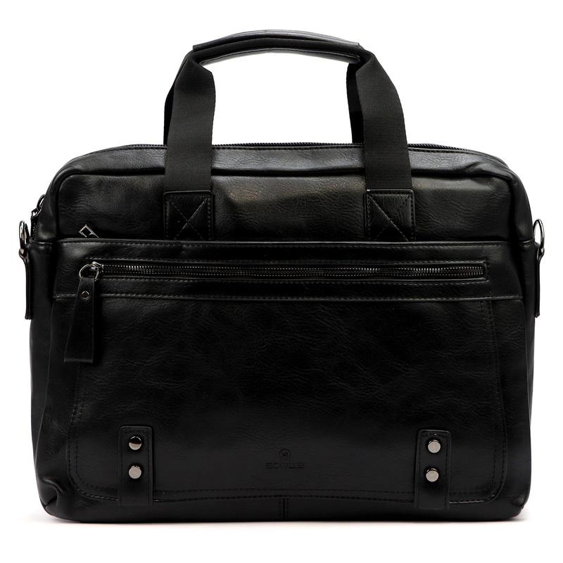 BRICIOLE duża męska torba teczka skóra eko na dokumenty do pracy z paskiem