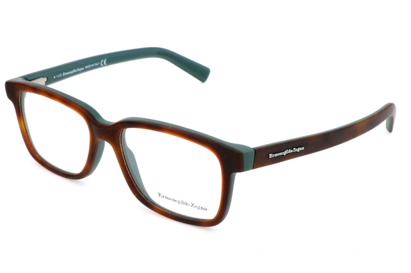 Okulary ERMENEGILDO ZEGNA EZ5105-56. Okulary, Kolor brązowy. Mężczyzna.