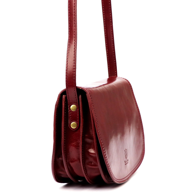 Florence Skórzana damska listonoszka przez ramię dwie komory kieszenie