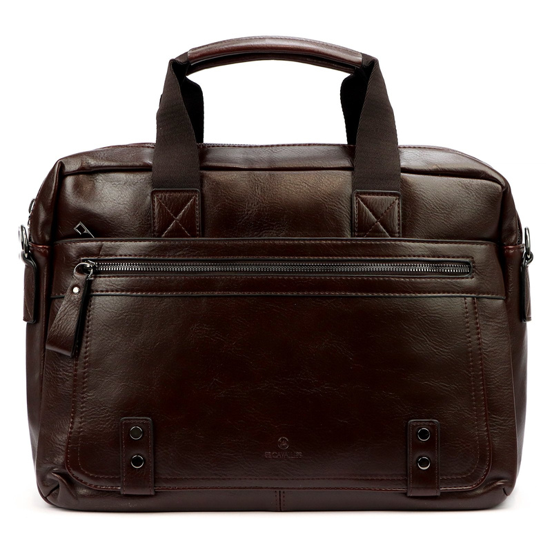 BRICIOLE duża męska torba teczka skóra eko na dokumenty do pracy z paskiem