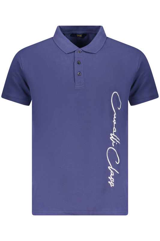 CAVALLI CLASS POLO KRÓTKI RĘKAW MĘSKI NIEBIESKI