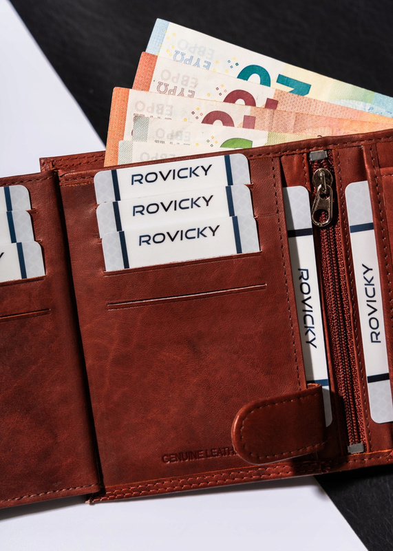 Skórzany męski portfel Wild N4-CHM-NL RFID