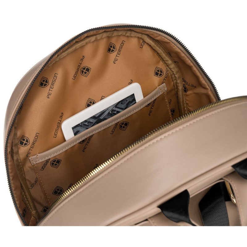 Pojemny plecak damski ze skóry ekologicznej - Peterson
