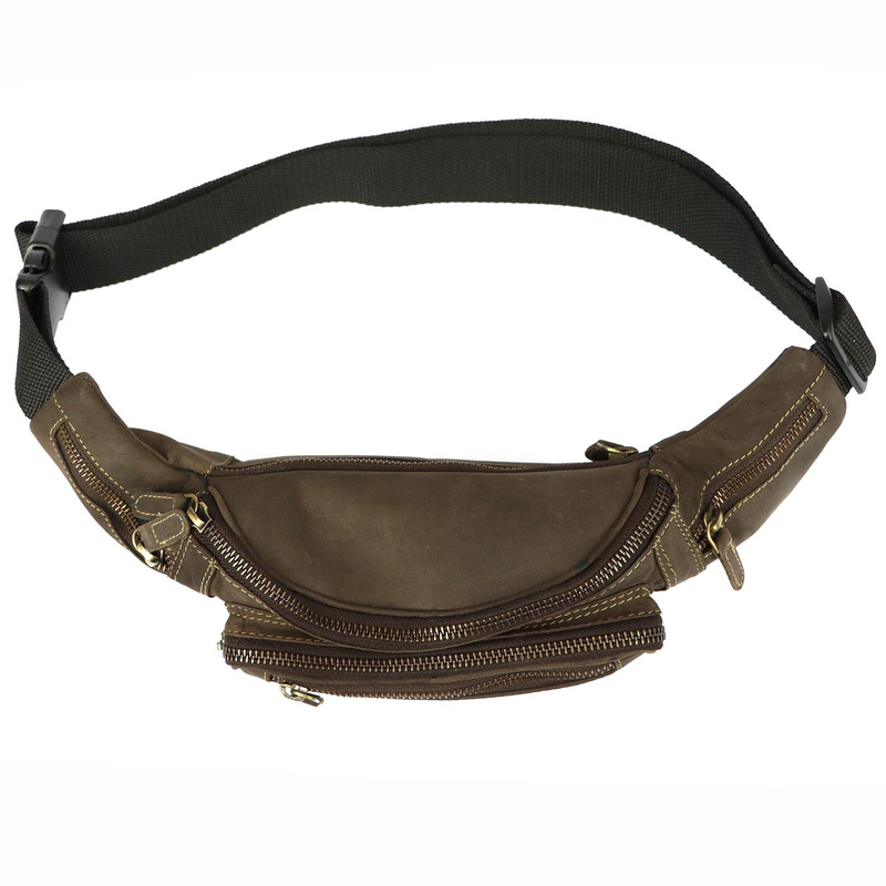 Always Wild męska nerka biodrowa skóra naturalna z kieszeniami przez ramię