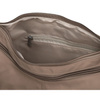 Ciemnobeżowa torebka damska z poliestru zamykana suwakiem - Peterson