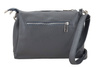 Uniwersalna torebka skórzana listonoszka - Szara ciemna