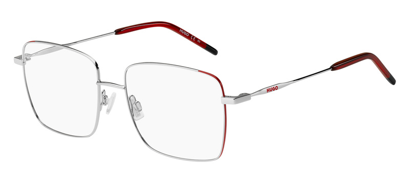 Okulary HUGO HG-1217-J2B. Okulary, Kolor czerwony srebrny. Kobieta.