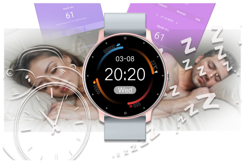 SMARTWATCH UNISEX GRAVITY GT1-9 - PULSOMETR, WŁASNE TARCZE (sg015i)