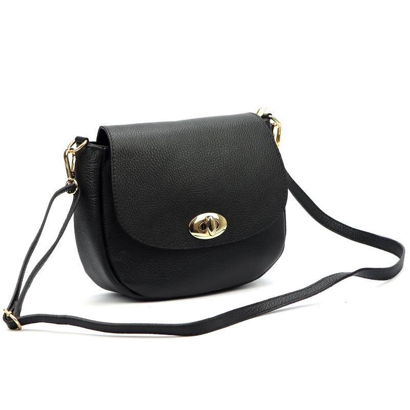 Vera Pelle damska listonoszka skóra naturalna torebka przez ramię z klapą