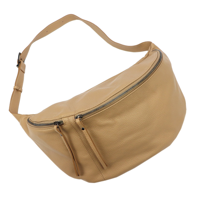 Luka listonoszka damska skóra naturalna saszetka przez ramię z kieszenią