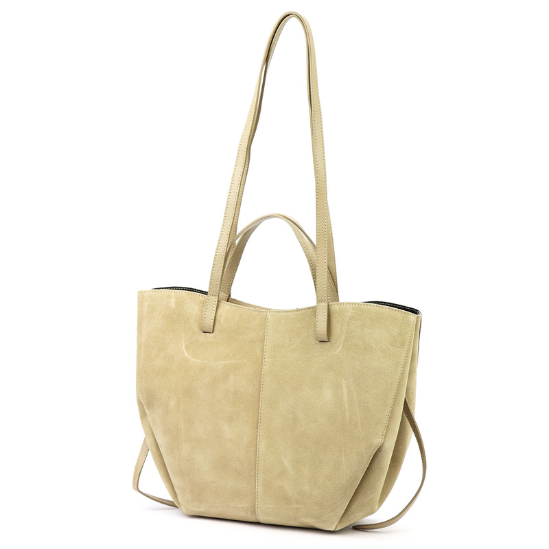 Stylowa Duża zamszowa damska shopperbag elegancka torebka na ramię Luka