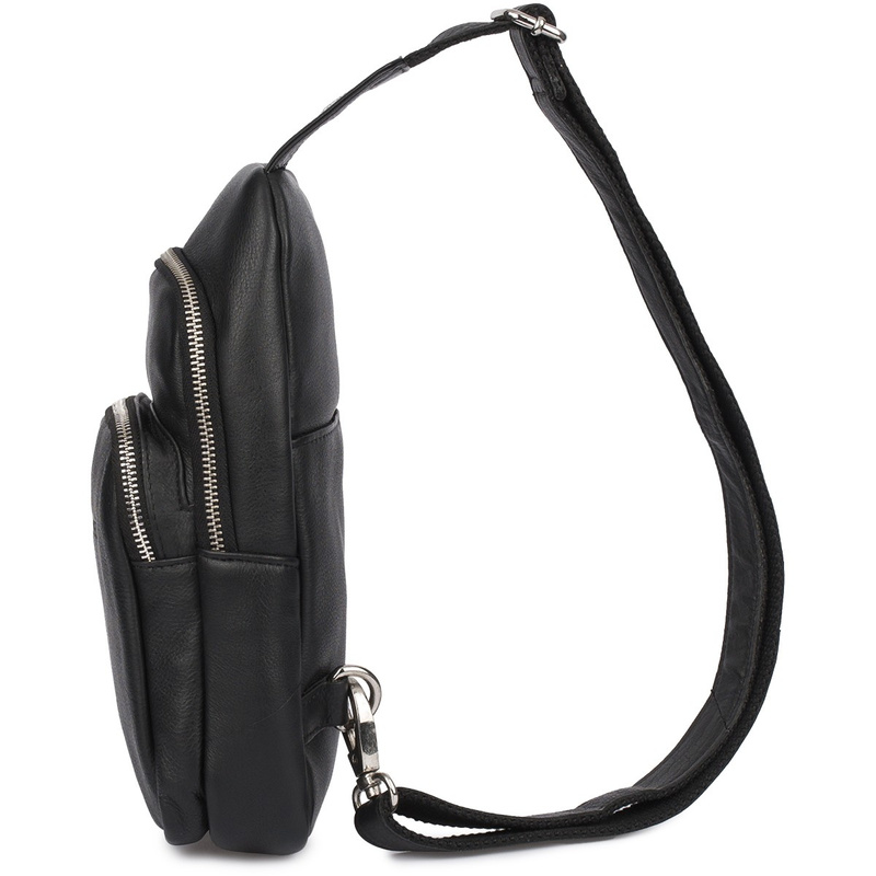 Plecak skórzany saszetka nerka przez ramię crossbody uniseks modna torba dwukomorowa S09