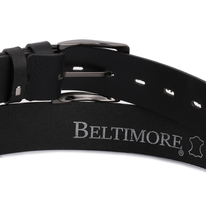 Pasek męski skórzany premium szeroki 4 cm skóra licowa Beltimore czarny E36 : Kolory - brązowy, beżowy, Rozmiar pasków - r.90-105 cm