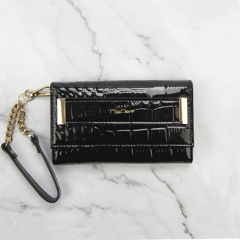 MiaMore etui na telefon Iphone 11 case skóra naturalna lakierowana pasek