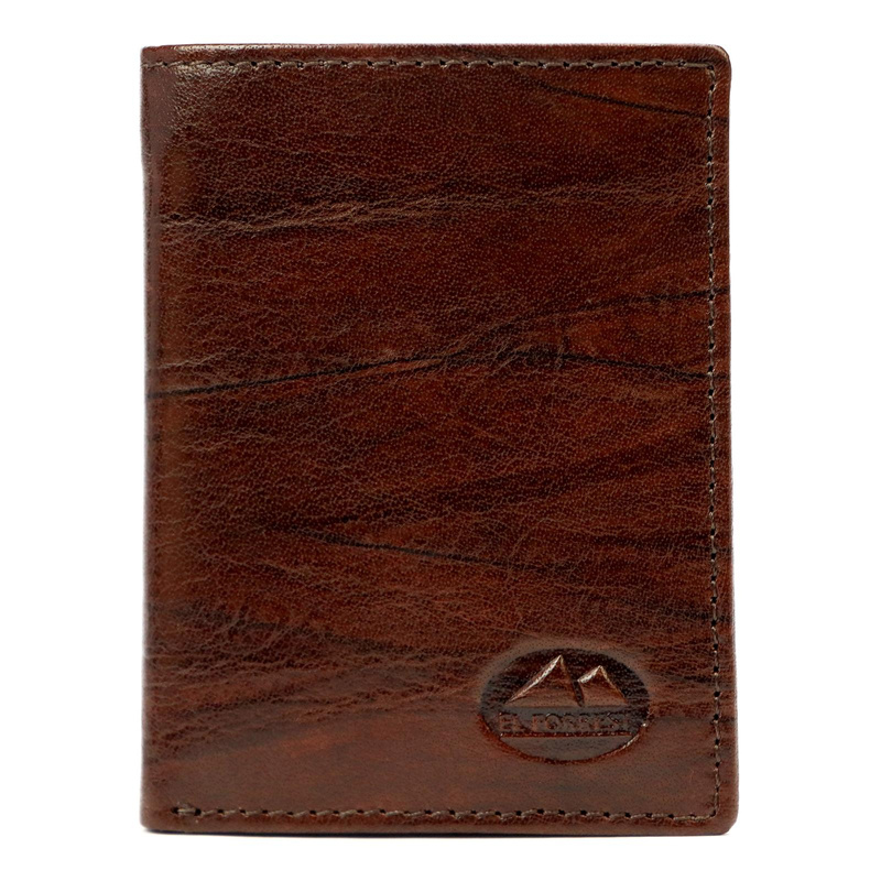 EL FORREST męskie etui na karty i dokumenty skórzane pionowe ochrona RFID