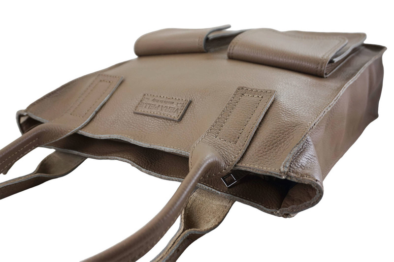 Torby shopper bag do pracy - Beżowe ciemne 