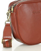 Torba skórzana na dwa zamki crossbody camera bag - MARCO MAZZINI brązowy