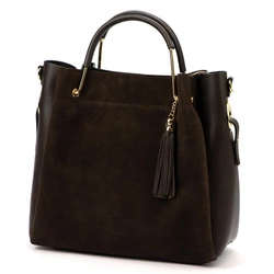 Vera Pelle damski kuferek skóra naturalna z organizerem i paskiem stylowa