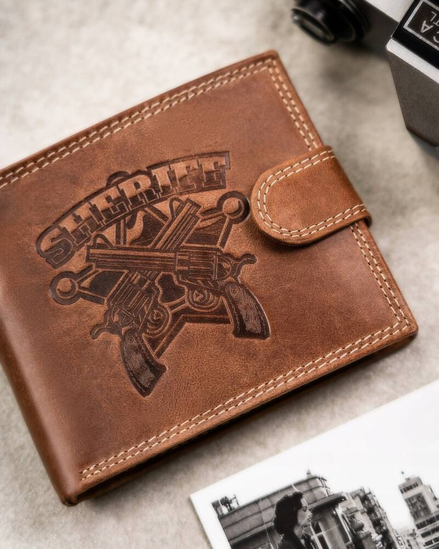 Skórzany męski portfel Wild ANIMALS N992L-CHM-SHE