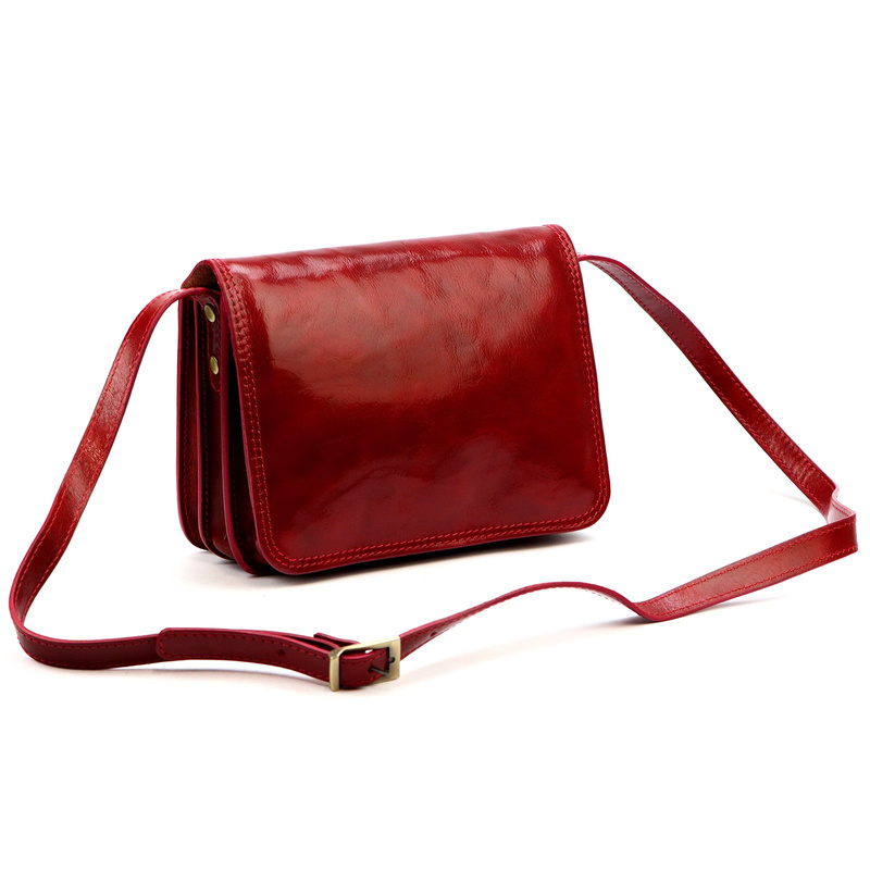 Florence damska listonoszka 3 komory torebka na ramię skóra naturalna