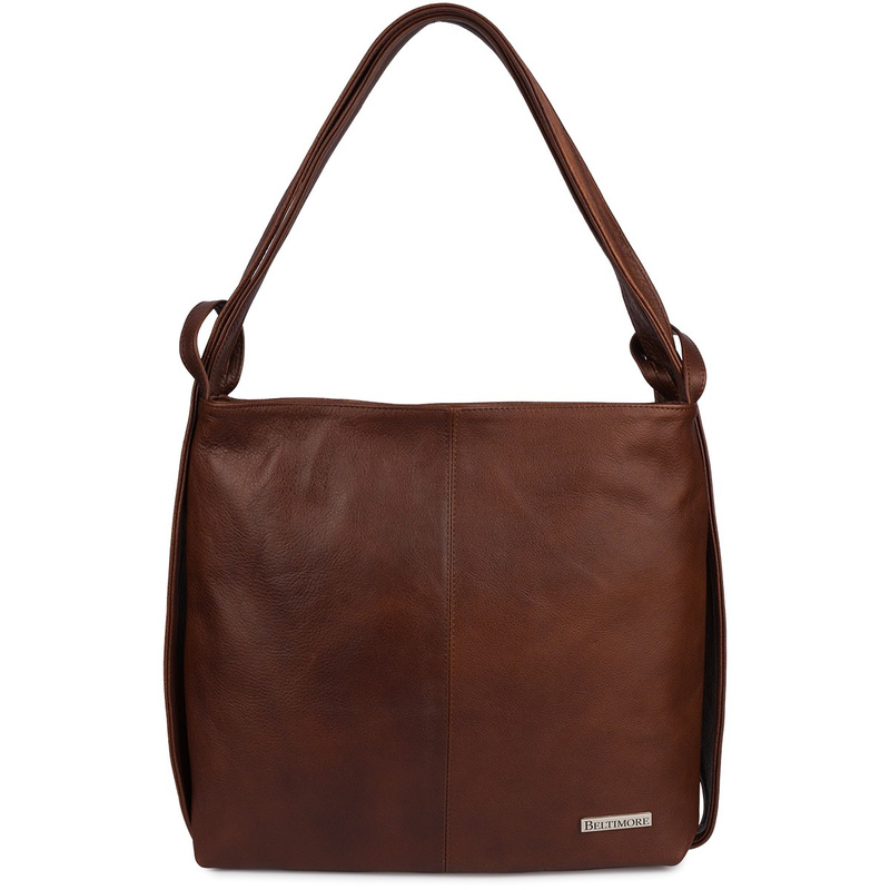 Plecak Torebka Skórzana damska A4 worek Beltimore brązowa U37