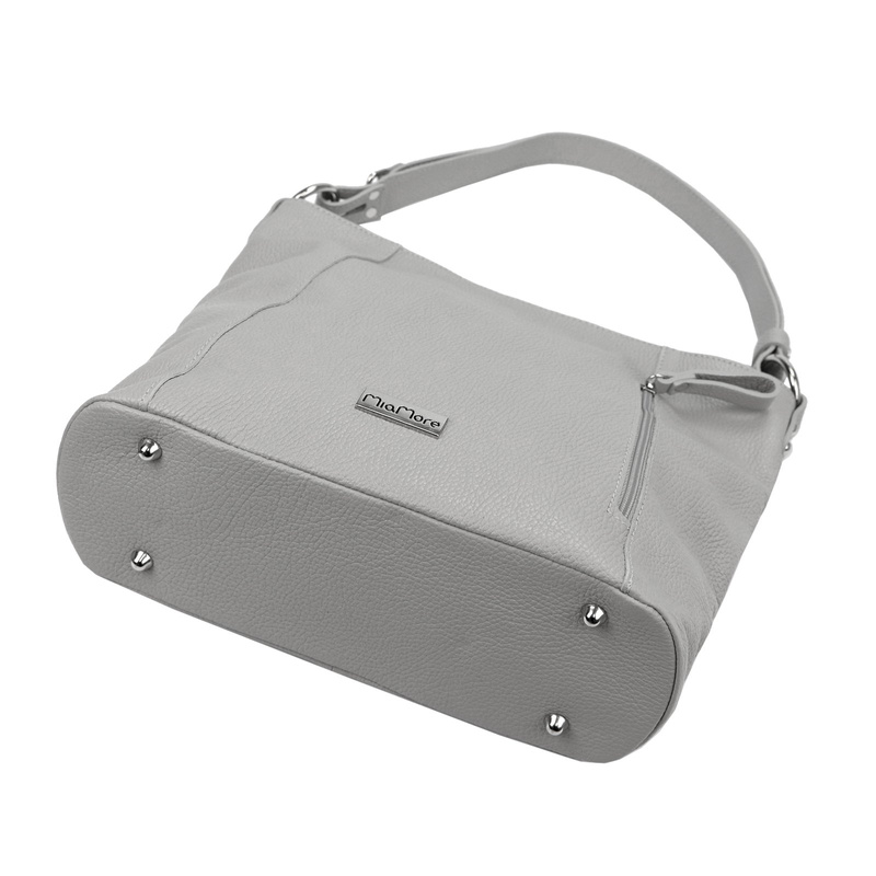 MiaMore damska torebka na ramię shopperbag skórzana z kieszeniami