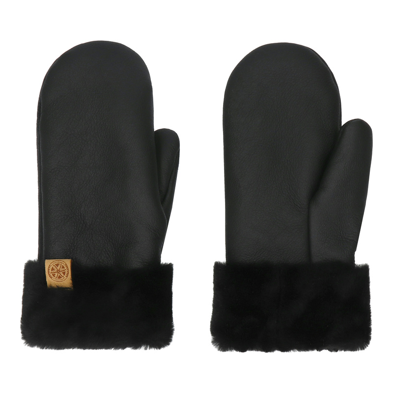 Ciepłe rękawiczki skórzane z jednym palcem owca