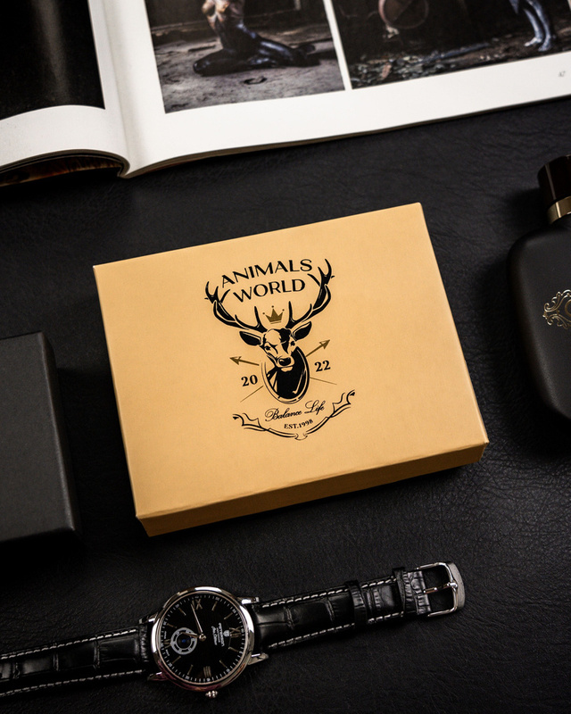 Skórzany męski portfel wzór czaszki od Always Wild