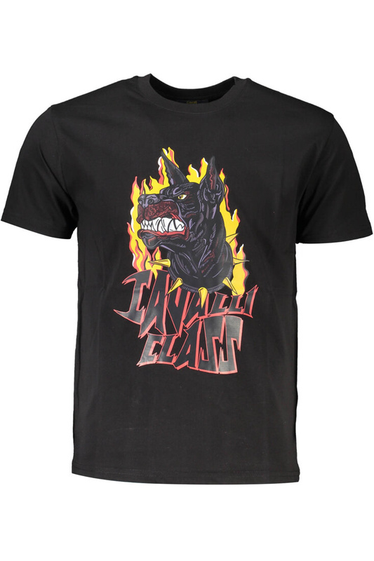 CAVALLI CLASS T-SHIRT Z KRÓTKIM RĘKAWEM MĘSKI CZARNY
