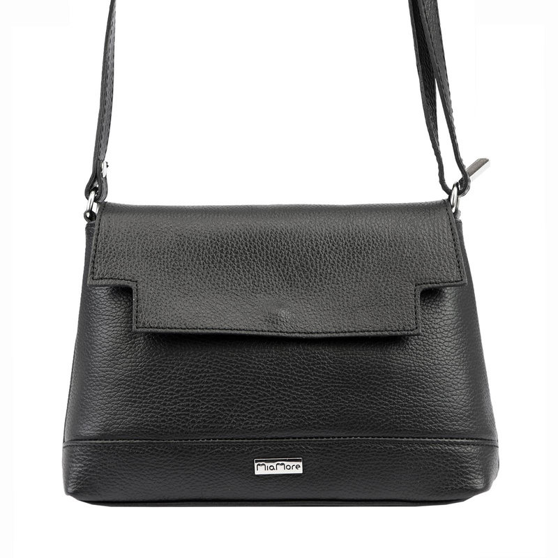 MiaMore damska listonoszka przez ramię skóra naturalna torebka z klapą