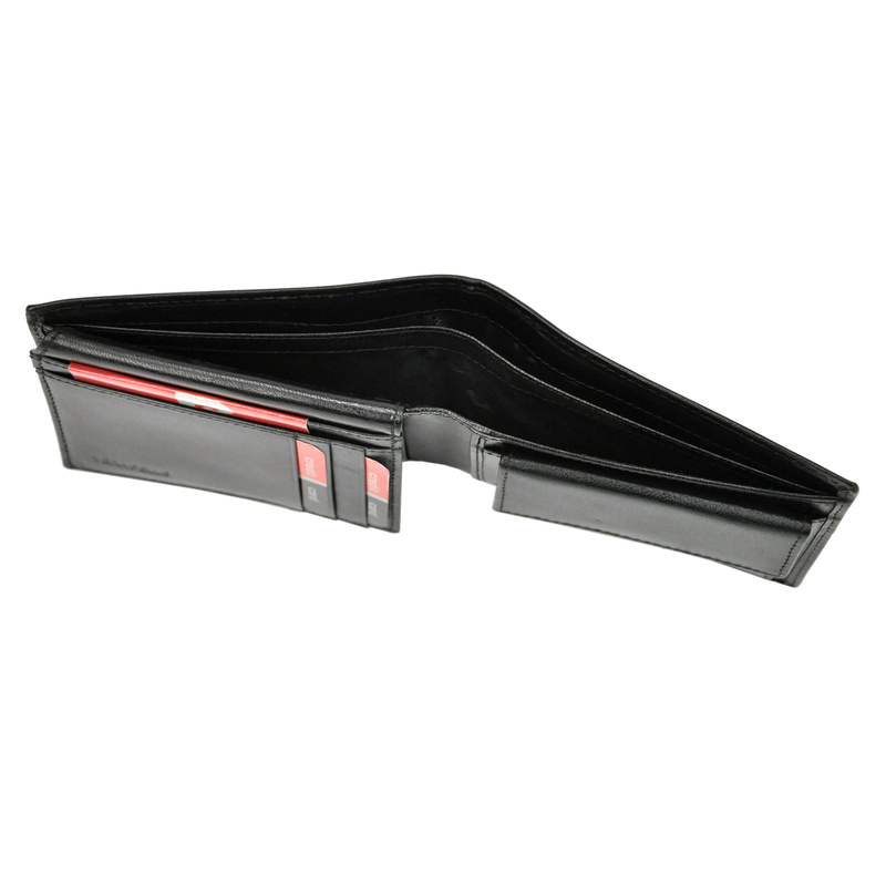 Pierre Cardin składany męski portfel skóra naturalna rozbudowany pojemny