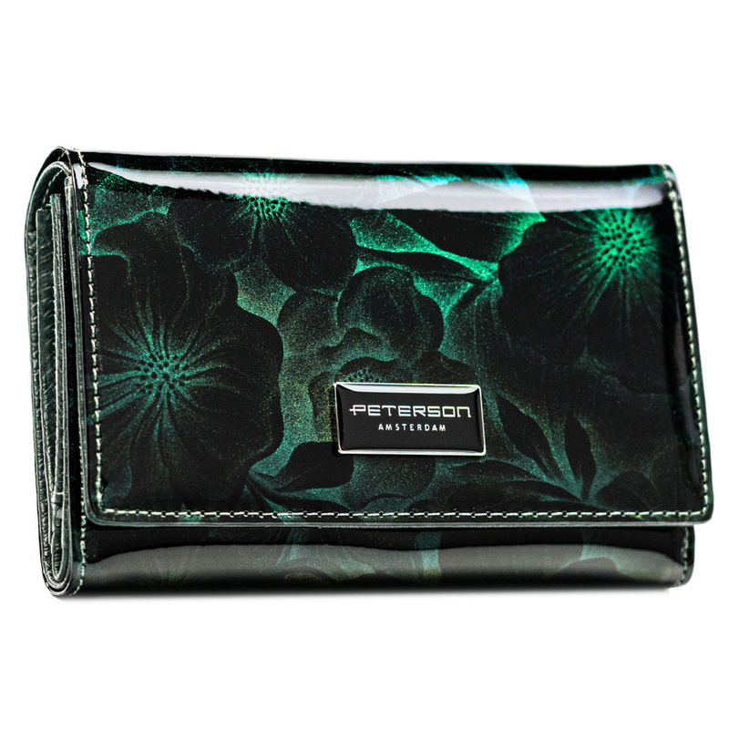 skóra naturalna + Damski portfel ze skóry ekologicznej Peterson PTN PS112-FDS