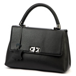 Zgrabny Skórzany damski kuferek torebka do ręki