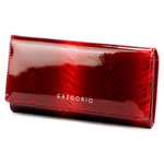 Gregorio duży damski portfel skóra naturalna lakierowana portmonetka