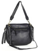 Marco Mazzini Torebka classic saddle bag ze skóry naturalnej na ramie czarna