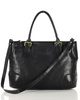 Torebka do ręki kuferek genuine leather made in italy - MARCO MAZZINI czarny